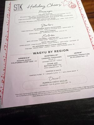 Menu photo 2 STK Steakhouse Bellevue Bellevue, WA