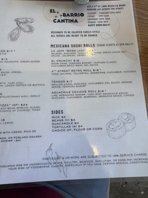 Menu photo 3 El Barrio Cantina Long Beach, CA Menu photo 3 El Barrio Cantina Long Beach, CA