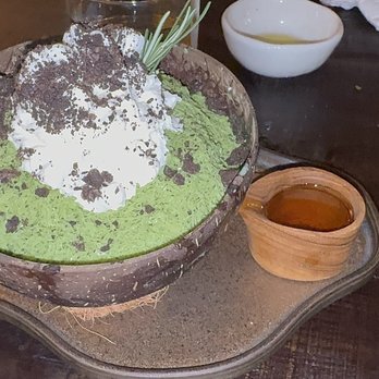 Loong Ramen - Matcha shaved ice with side of honey - Asian Fusion Near Me - New York, New York Loong Ramen - Matcha shaved ice with side of honey - Asian Fusion Near Me - New York, New York