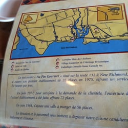 Au Fin Gourmet - Map on menu for restaurant location