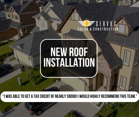 New Roof Installation - Veteran Owned & Operated Roofing Solar Build & Electrical Contractors. Thinking of Solar? Need a roof repaired? Need a new roof? Call Cervus New Roof Installation - Veteran Owned & Operated Roofing Solar Build & Electrical Contractors. Thinking of Solar? Need a roof repaired? Need a new roof? Call Cervus