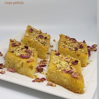 Sarah's Sweet Desserts - Baklava cake with crushed nuts and rose petals - Desserts Near Me Sarah's Sweet Desserts - Baklava cake with crushed nuts and rose petals - Desserts Near Me
