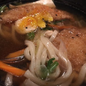 Wasabi - Nabeyaki udon which the over easy cooked egg. Mmmm! Just the way I like it! - Sushi Bars Near Me - San Antonio, Texas