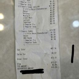 Five Guys receipt