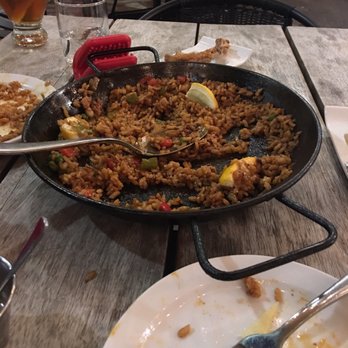Toro Kitchen + Bar - Paella - after we tore into it - Tapas Bars Near Me - San Antonio, Texas