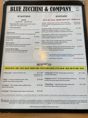 Menu photo 4 Blue Zucchini & Company High Point, NC
