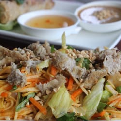 Pho- Chiswick - Papaya Salad and Veggies Springrolls