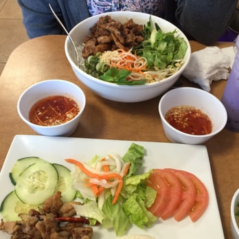 Pho Saigon - lemongrass chicken and vermicelli with chicken and shrimp - Vietnamese Near Me - West Palm Beach, Florida
