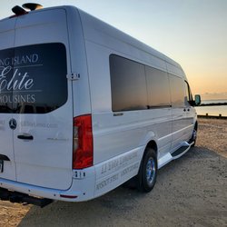 Long Island Elite Limousines - 2019 White Mercedes Sprinter during sunset!