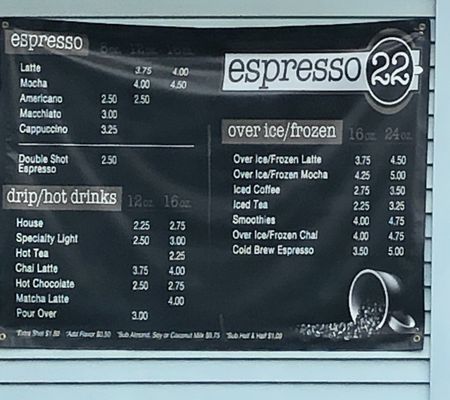 Menu photo 1 Espresso 22 Powell, OH