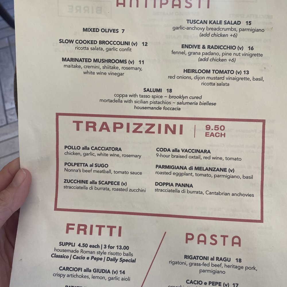 Trapizzino - daily menu - Italian Near Me - New York, New York Trapizzino - daily menu - Italian Near Me - New York, New York