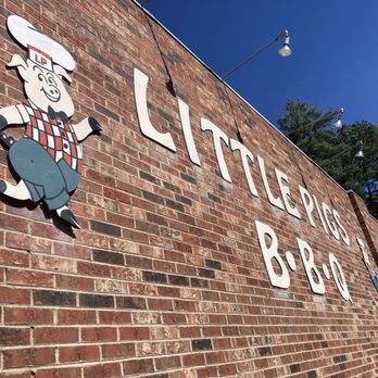 Little Pigs BBQ - a sign on the side of a brick building - Barbeque Near Me - Asheville, North Carolina Little Pigs BBQ - a sign on the side of a brick building - Barbeque Near Me - Asheville, North Carolina