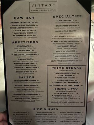 Menu photo 2 Vintage Prime Steakhouse Saint James, NY Menu photo 2 Vintage Prime Steakhouse Saint James, NY