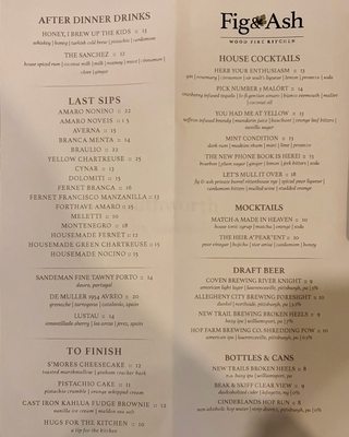 Menu photo 7 Fig & Ash Wood Fire Kitchen Pittsburgh, PA Menu photo 7 Fig & Ash Wood Fire Kitchen Pittsburgh, PA