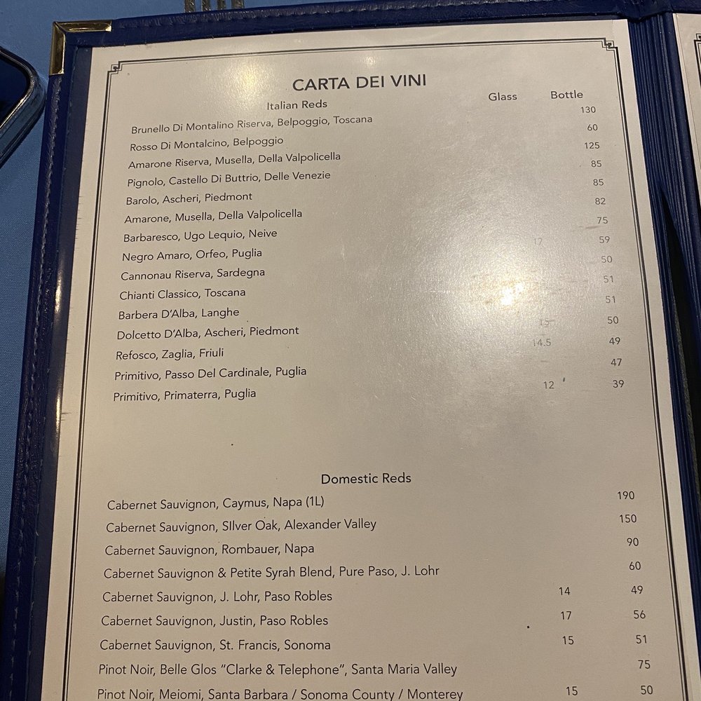 Parma - Wine menu - Italian Near Me - Fresno, California Parma - Wine menu - Italian Near Me - Fresno, California