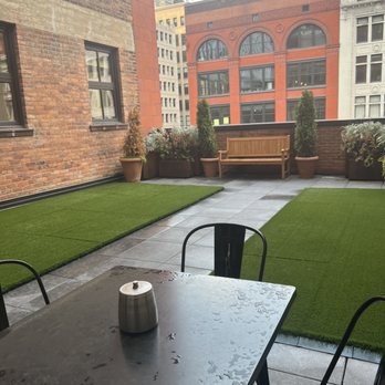 Shinola Hotel - 4th floor outdoor pet-friendly lounge - Hotels Near Me - Detroit, Michigan Shinola Hotel - 4th floor outdoor pet-friendly lounge - Hotels Near Me - Detroit, Michigan