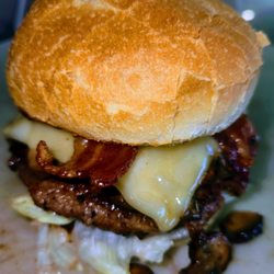 Burger Pioneers - The Frontier Mushroom Swiss Burger