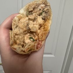 Taqueria Monarca - This is the chicken burrito with extra Monarca sauce.