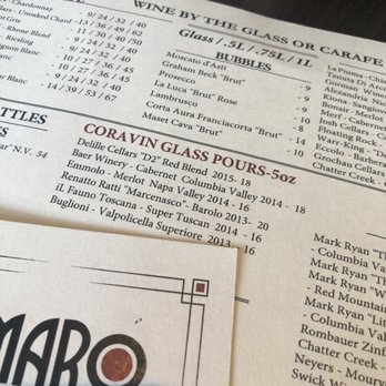 Amaro Bistro - Only a small section of their impressive wine list! - Italian Near Me - Bothell, Washington Amaro Bistro - Only a small section of their impressive wine list! - Italian Near Me - Bothell, Washington