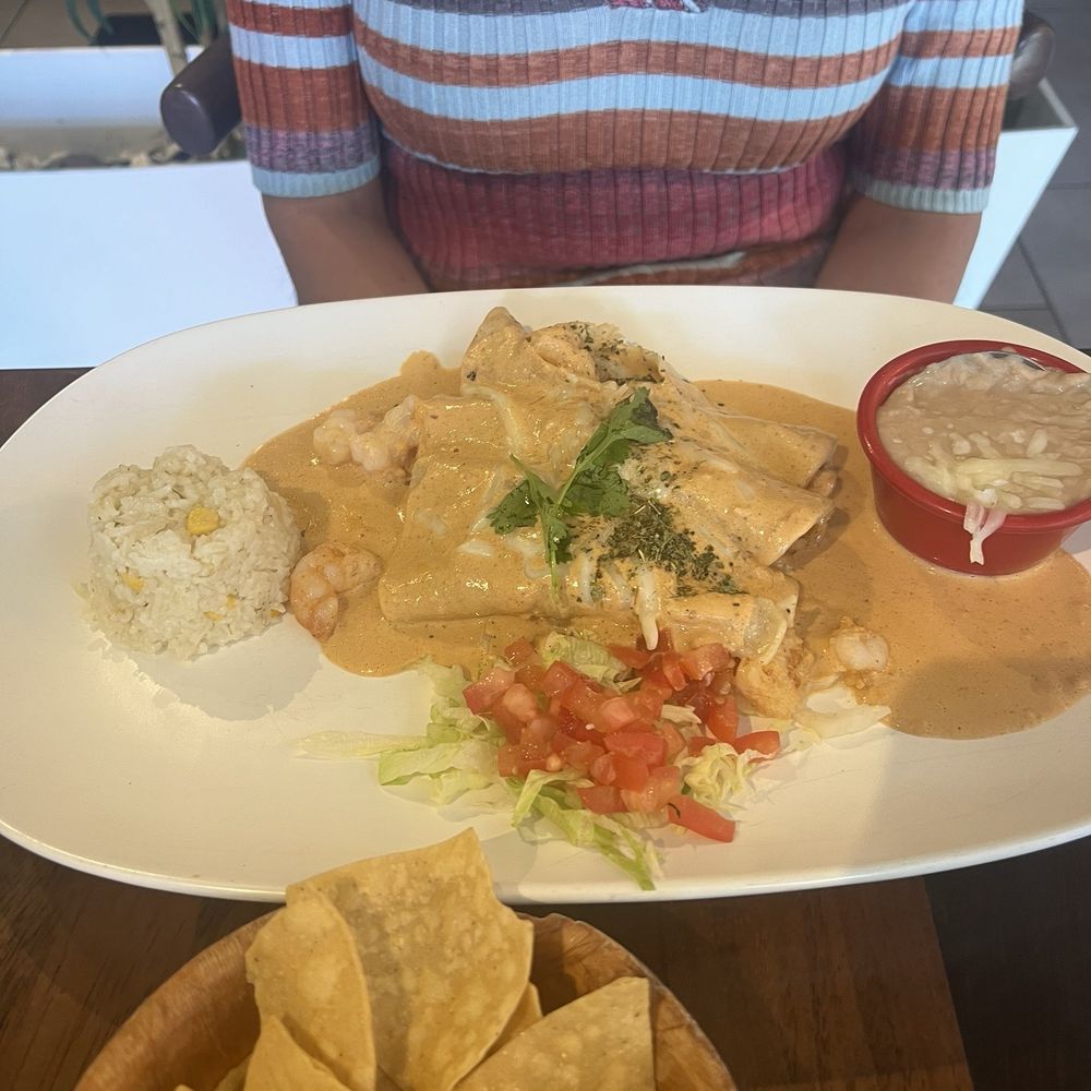 Felipe's - Shrimp enchiladas $23 - Mexican Near Me - Palm Springs, California