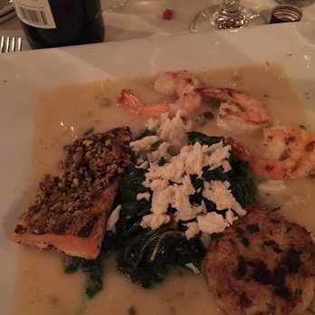 Sage Mediterranean Cuisine - September 2016. Seafood trio from the extensive menu. - Mediterranean Near Me - Phoenixville, Pennsylvania Sage Mediterranean Cuisine - September 2016. Seafood trio from the extensive menu. - Mediterranean Near Me - Phoenixville, Pennsylvania