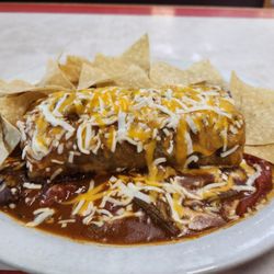 Mike's Hamburgers - Classic burrito with beans, rice, and Asada. This burrito is so so yummy