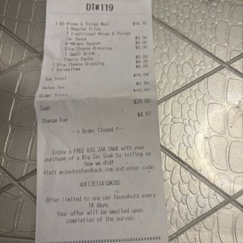 Zaxbys - Took a hour to get fresh food - Fast Food Near Me - Lilburn, Georgia