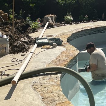 Morris Pools and Spa - having to replumb to get waterfall working - Pool Cleaners Near Me