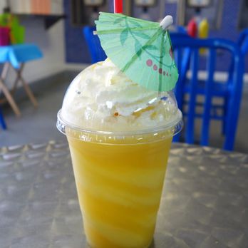 Chilly Jilly'z Bakery & Cafe - 08/11/18 Chilly Jilly’z Bakery & Café: Pineapple-Orange Dole Whip Float with Whipped Cream - Ice Cream & Frozen Yogurt Near Me - Boulder City, Nevada