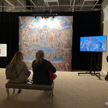 Sistine Chapel Exhibition - San Jose  - In this event the QR code wasn't functioning so they brought in a TV with a video of the art and audio. Kinda weird... - Art Galleries Near Me - San Jose, California