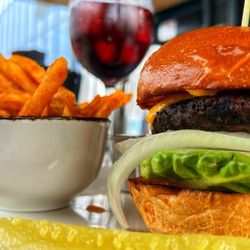 La Lo La Rooftop - Burger, fries, and sangria