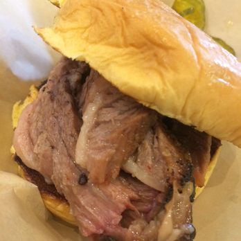 Sandfly BBQ - Sliced Brisket Sandwich - Barbeque Near Me - Savannah, Georgia Sandfly BBQ - Sliced Brisket Sandwich - Barbeque Near Me - Savannah, Georgia