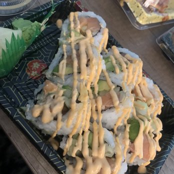 Kyoto Sushi - Spicy smoked salmon roll - Sushi Bars Near Me - Groton, Connecticut Kyoto Sushi - Spicy smoked salmon roll - Sushi Bars Near Me - Groton, Connecticut