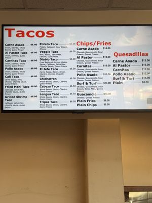 Menu photo 4 Valerie's Taco Shop Oceanside, CA