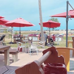 Views of the lake from our table