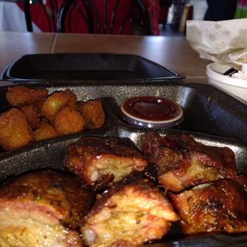 Rosako's Restaurant - 5 of 6 rib tips and 1/2 portion of okra with great sauce. - Soul Food Near Me - Bedford, Texas