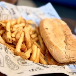 Cheesesteak and fries