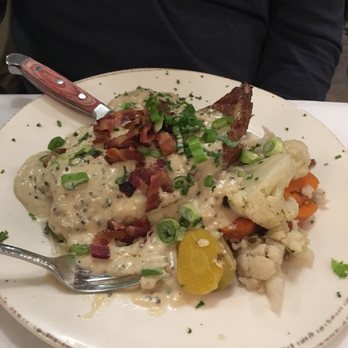 Grounds Restaurant - Pork Chop with whiskey cream sauce - New American Near Me - Murphys, California Grounds Restaurant - Pork Chop with whiskey cream sauce - New American Near Me - Murphys, California