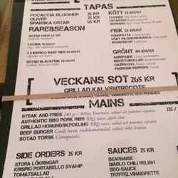 SOT Steak Och Tapas - Menu