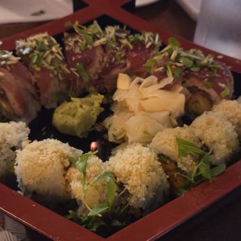 Misaki - White one is jalepeno yellow tail and pink is tuna - Sushi Bars Near Me - Aurora, Colorado Misaki - White one is jalepeno yellow tail and pink is tuna - Sushi Bars Near Me - Aurora, Colorado