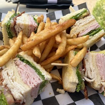 Teleli Golf Club - Club sandwich w/side fries - Bars Near Me - Sonora, California Teleli Golf Club - Club sandwich w/side fries - Bars Near Me - Sonora, California