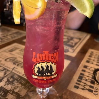 The Longhorn Restaurant - The Longhorn  Restaurant in Tombstone, AZ. Prickly Pear Margarita 5/5 stars!! - American Near Me - Tombstone, Arizona