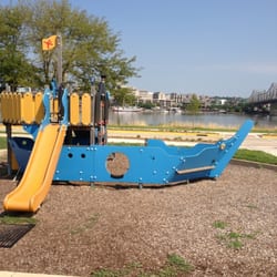 Riverfront Park Playground - Playground with a view of downtown Peoria