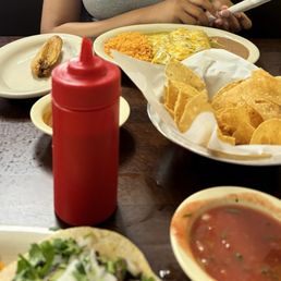 Salsa verde enchiladas and corn beef tacos Salsa verde enchiladas and corn beef tacos
