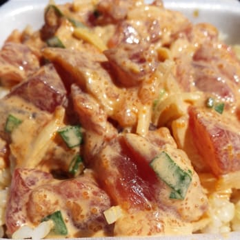 Ono Seafood - Spicy ahi poke bowl with brown rice. - Seafood Near Me - Honolulu, Hawaii