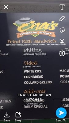 Menu photo 7 Ena's Caribbean Kitchen Columbus, OH