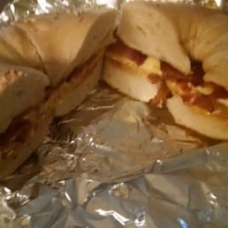 BEC on an everything bagel w/ SPK. The best! BEC on an everything bagel w/ SPK. The best!