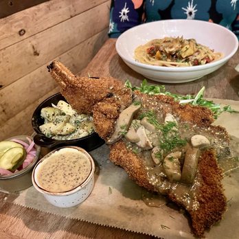 Melzingah Tap House - Bone in pork schnitzel - Beer Bar Near Me - Beacon, New York Melzingah Tap House - Bone in pork schnitzel - Beer Bar Near Me - Beacon, New York