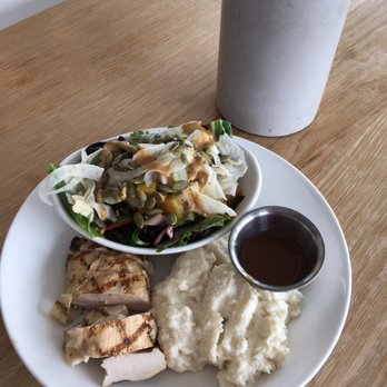 MIXT - Chicken breast with chicken jus, side salad, cauliflower parmesan mash - Salad Near Me - San Ramon, California