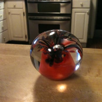 Rainbow Glass - Paper weight made in intro to glassblowing class - Art Supplies Near Me - Sacramento, California